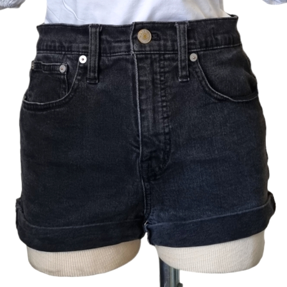Madewell Black High-Waist Stretch Jeans Shorts - Size 26